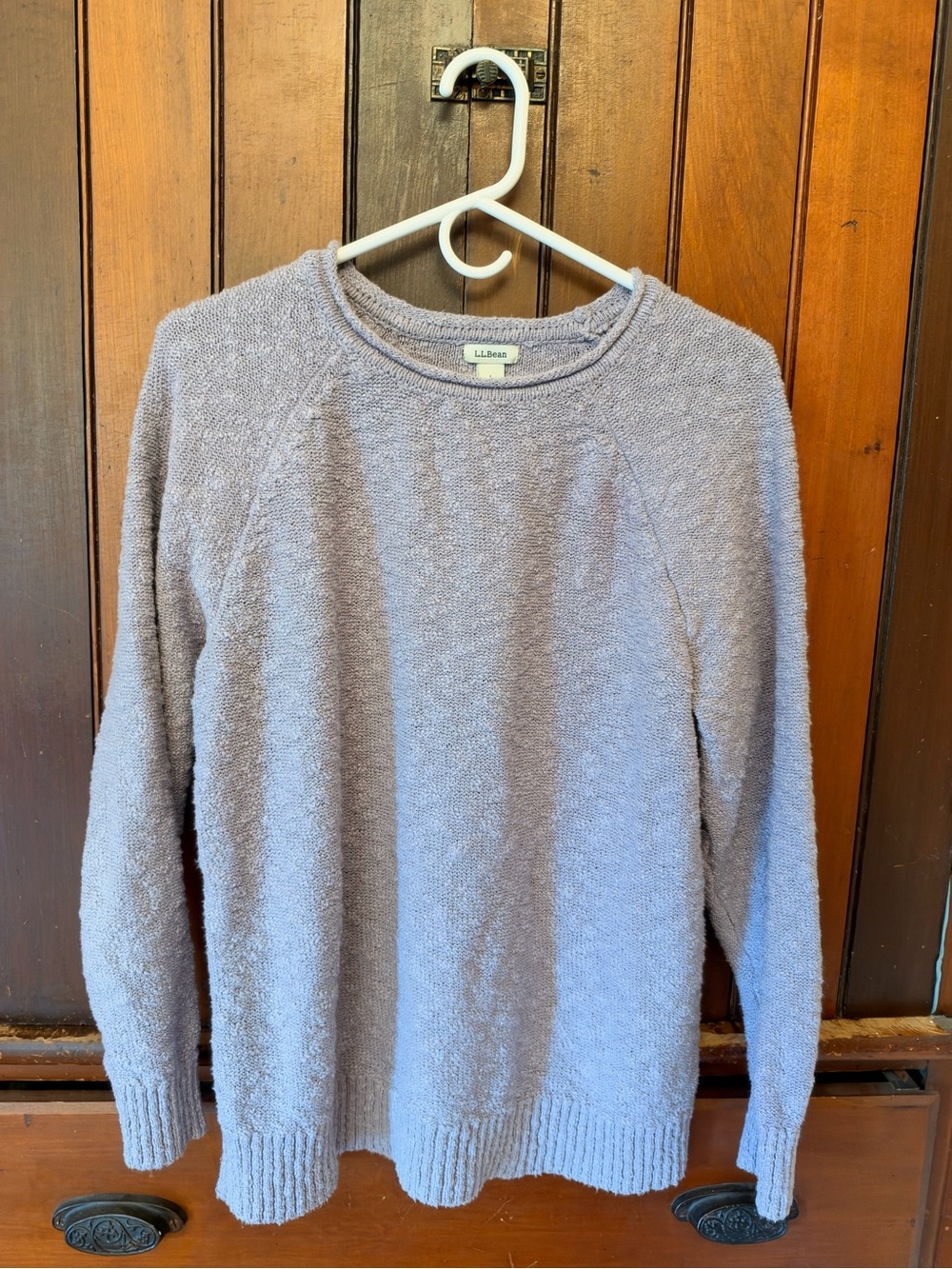 L.L. Bean Women Cozy Crewneck Sweater - Light Lavender